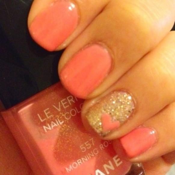 Peach Wedding One Nail Different Color Trend 1122209 Weddbook