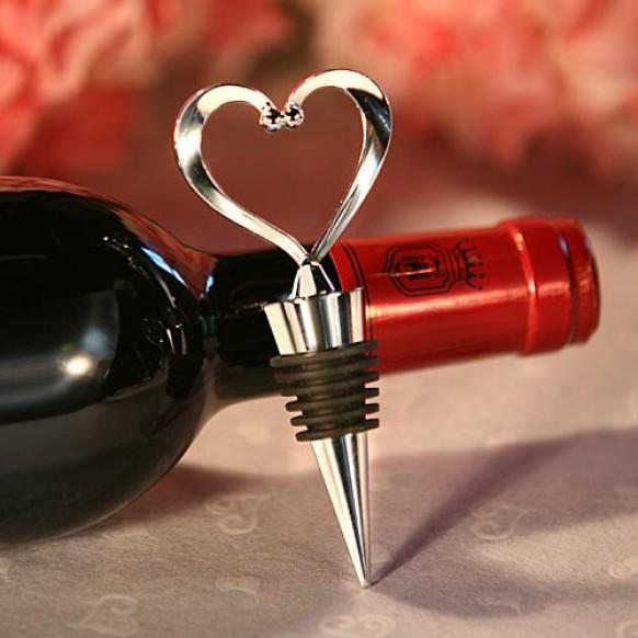 Heart Wine Bottle Stoppers Wedding Favors 1180881 Weddbook