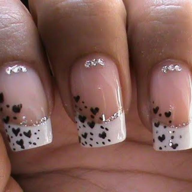 Black And White Wedding Bridal Nail 2065121 Weddbook