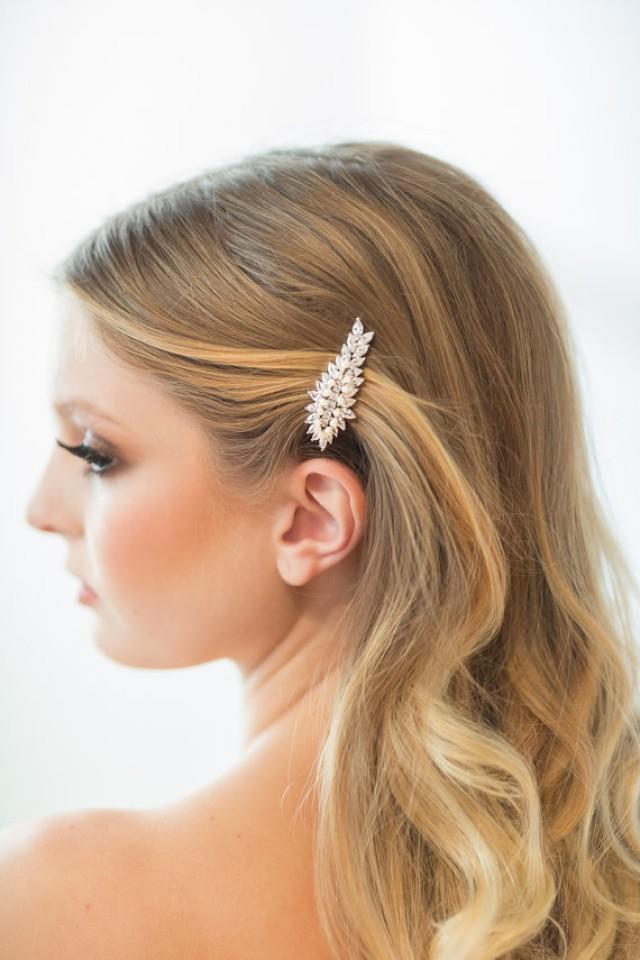 Wedding Hair Clip, Wedding Hair Accessory, Bridal Hair Clip, Crystal