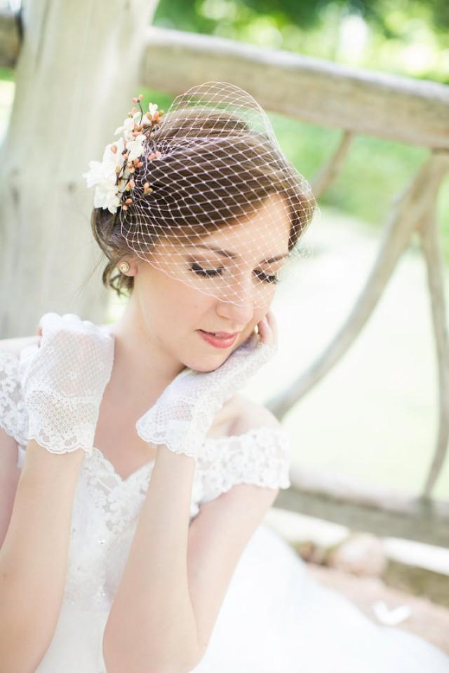 Pink Bridal Bandeau Veil Wedding Birdcage Veil 2226165 Weddbook