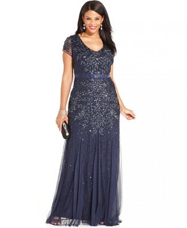 plus size embellished gown
