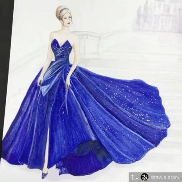 zuhair murad blue gown