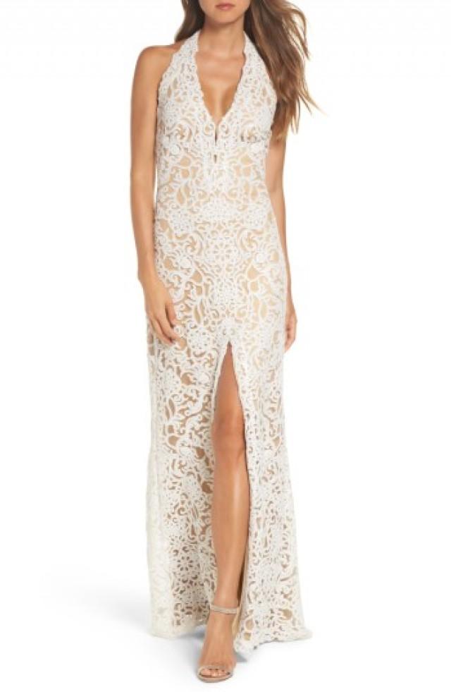 front slit gown
