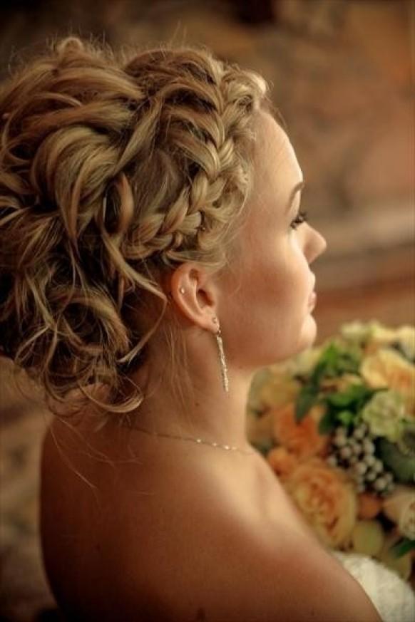  French Braid Wedding HairStyles ♥ Wavy Wedidng Updo #804027 - Weddbook