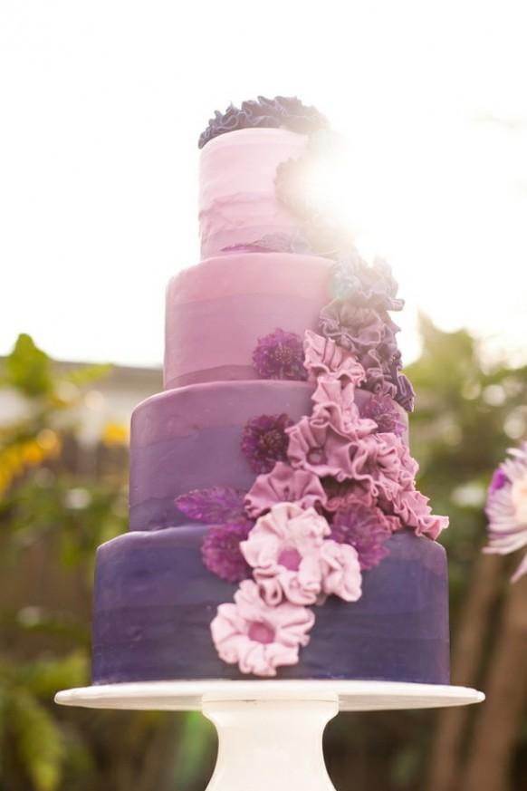 Purple Wedding - Ombre Wedding Cake Design #805164 - Weddbook