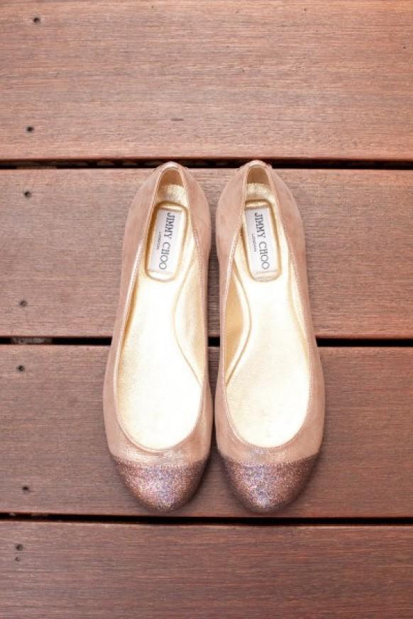 bronze colored wedding shoes