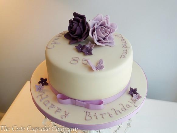 Wedding Cakes - Lilac And Mauve Birthday Cake 2 #1987948 - Weddbook