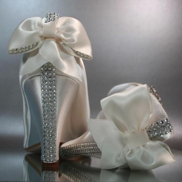 Silver Wedding - Stylish Ivory Sparkling Wedding Shoes #2038894 - Weddbook
