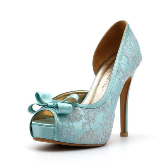 Lady Catherine - Tiffany Blue Wedding Heels #2227130 - Weddbook